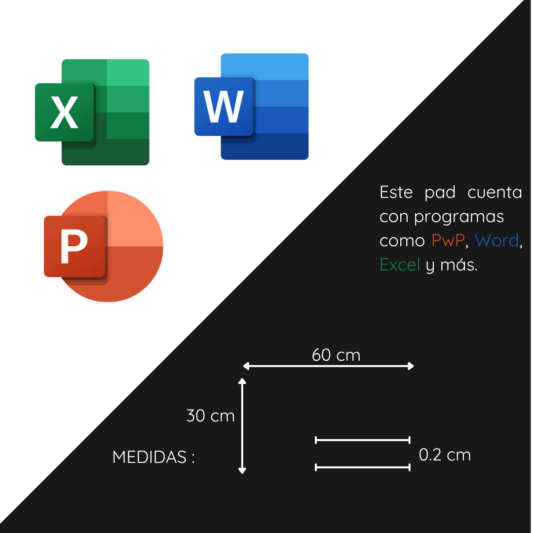 Pad de Excel, PwP y Word